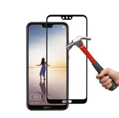 Huawei P20 Ekranı Tam Kaplayan Düz Cam Koruyucu - 4