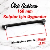 Dekor 160 mm Eskitme Antik Gümüş Metal 16 cm Mobilya Mutfak Çekmece Dolap Kulpu Kulbu Kulpları - 2