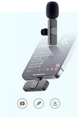Torima K9 2li Type-C + Lightning dönüştürücülü Kablosuz Yaka Mikrofonu 2li - 5