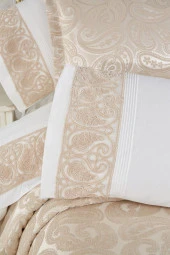 Çeyiz Diyarı Şal 10 Parça Battaniyeli Çeyiz Seti Bej thumbnail 5