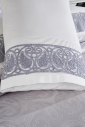 Çeyiz Diyarı Şal 10 Parça Battaniyeli Çeyiz Seti Gri thumbnail 5