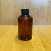 250 cc Amber Plastik  Şişe - Siyah Kapaklı- 250ml Kahverengi Kapaklı Plastik Şişe x 10 Adet thumbnail 1