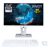 Turbox TAx1225 i5 7300HQ 8GB Ram 256GB NVMe SSD 23.6 inç FHD Pivot Webcam All in One PC - 1
