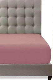 Rivaİstanbul Pudra Pembesi Pamuklu Tek Kişilik Lastikli Çarşaf 100x200 thumbnail 3