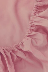 Rivaİstanbul Pudra Pembesi Pamuklu Tek Kişilik Lastikli Çarşaf 100x200 thumbnail 4