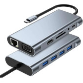 TYPE-C den HDTV ye çevirici 11'i 1 arada 11 in1 TYPE-C HUB 11 in 1 TYPE-C - HDMI+USB3. - 3