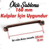 Penguen 160 mm Eskitme Antik Bakır Metal Mobilya Mutfak Çekmece Dolap Dolabı Kulpu Kulbu Kulpları thumbnail 3