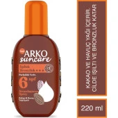 Arko Suncare Spf6 Bronzlaştırıcı Güneş Yağı Sprey 220 ml - 1