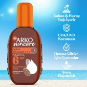 Arko Suncare Spf6 Bronzlaştırıcı Güneş Yağı Sprey 220 ml - 2