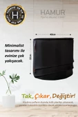 Yıkanabilir Puf Tabure Kılıfı Tak-Çıkar-Değiştir-Yenile Orta Sehpa Kılıfı By Meek Siyah - 5