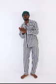 Kocabey 4007 Uzun Kol Çizgili Gaffur Erkek Pijama Takım - 5