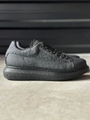 Yüksek Taban Günlük Ayakkabı 044 Siyah Siyah Taban (Desenli) - 1