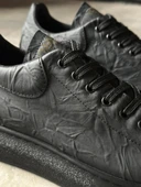 Yüksek Taban Günlük Ayakkabı 044 Siyah Siyah Taban (Desenli) - 3