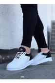 WG022 Beyaz Siyah Erkek Casual Ayakkabı thumbnail 2
