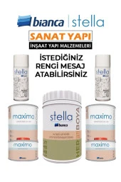 Stella Set Boya Beyaz + 2 Mermer Efekti + 2 Maximo Parlak - 1