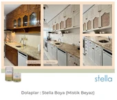 Stella Su Bazlı Saf Akrilik Boya-1055 Mistik Beyaz - 0,5 Lt thumbnail 4