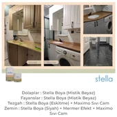 Stella Su Bazlı Saf Akrilik Boya-1055 Mistik Beyaz - 0,5 Lt thumbnail 3