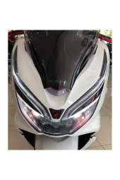 Honda Pcx Far Stiker+far Kaşı 2018-2019-2020 Uyumlu Kırmızı thumbnail 5