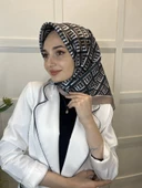 Quare Kristal Eşarp, Çizgi Desenli 01067  AÇIK KAHVE - 2
