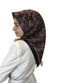 Quare Kristal Eşarp, Çizgi Desenli 01067  SİYAH thumbnail 1