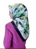 Quare Kristal Eşarp, Çiçek Desenli 01069  SİYAH YEŞİL - 1