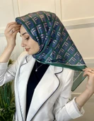 Quare Kristal Eşarp, Çizgi Desenli 01067  ZÜMRÜT thumbnail 3