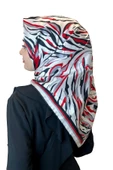 Quare Rayon Tivil Eşarp Desenli Rayon Eşarp 1070  SİYAH BEYAZ thumbnail 1