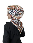 Quare Rayon Tivil Eşarp Desenli Rayon Eşarp 1070  HARDAL - 1