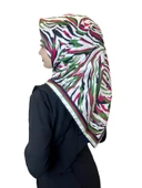Quare Rayon Tivil Eşarp Desenli Rayon Eşarp 1070  YEŞİL - 1