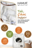 Yıkanabilir Puf Tabure Kılıfı Tak-Çıkar-Değiştir-Yenile Orta Sehpa Kılıfı By Line Ekru - 4