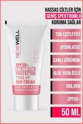 New Well yüksek Koruma Etkili SPF50+ Pembe Yüz Güneş Kremi 50 ml thumbnail 1