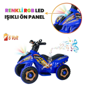 UJ Toys Uzaktan Kumandalı Akülü Atv 6v Safari 2-4 Yaş Mavi - 4