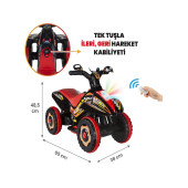 UJ Toys Uzaktan Kumandalı Akülü Atv 6v Safari 2-4 Yaş  Siyah - 1