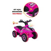 UJ Toys Uzaktan Kumandalı Akülü Atv 6v Safari 2-4 Yaş Pembe - 2