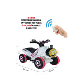 UJ Toys Thomas Kumandalı Akülü Araba  Tren Atv 2-4 Yaş Prenses - 1