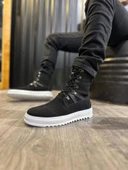 Erkek Spor Bot B12 Siyah Süet (Beyaz Taban) - 2