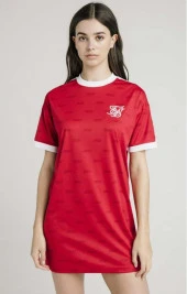 SikSilk Shadow Silk Dress – Red - 2