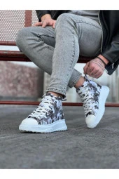 WG017 Beyaz Askeri Yarım Bilek Casual Ayakkabı thumbnail 2