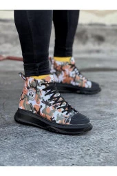 WG017 Koyu Askeri Erkek Yarım Bilek Casual Ayakkabı thumbnail 1