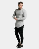 SikSilk Fırçalı Örgü Erkek Jumper Gri - 3