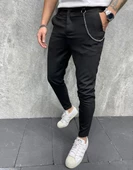 İtalyan Kesim Klasik Kumaş Pantolon Siyah - 2