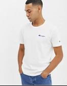 Champion Klasik 3# Logo İşleme Unisex Tişört Beyaz - 1