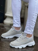 KB-707 Taş Süet Yüksek Taban Bağcıklı Günlük Erkek Ayakkabı thumbnail 2