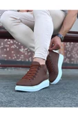 WG032 Taba Bağcıklı Sneakers  Yarım Bilek Bot - 2