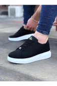 Wagoon WG028 Siyah Bağcıklı Kalın Taban Casual Erkek Ayakkabı thumbnail 1