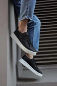 Sneakers Ayakkabı 010 Siyah (Beyaz Taban) thumbnail 4