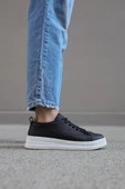 Sneakers Ayakkabı 010 Siyah (Beyaz Taban) thumbnail 2