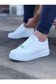 Wagoon WG028 Beyaz Bağcıklı Kalın Taban Casual Erkek Ayakkabı thumbnail 1