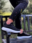 Sneakers Ayakkabı 889 Siyah (Beyaz Taban) - 2