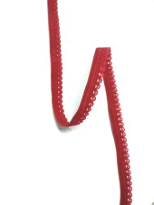 Lastik KIRMIZI faredişi desenli 8mm- 5mt  iç çamaşır Lastiği 1 Paket 5Mt thumbnail 1